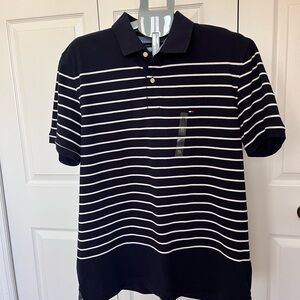 Tommy Hilfiger Men’s Navy & White Striped Polo